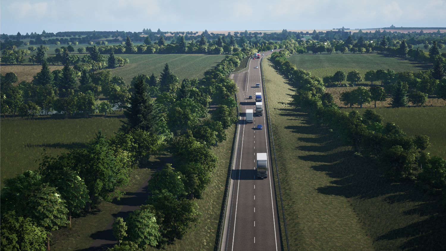 Fifth slide - At this point, the road will transition from a cutting to an embankment with bunding and landscape planting