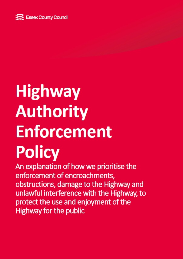 Cover of Highway Authority Enforcement Policy