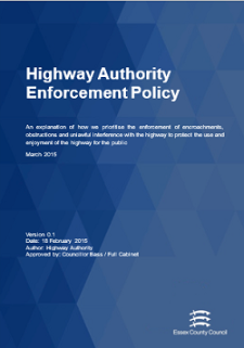 Cover of Highway Authority Enforcement Policy