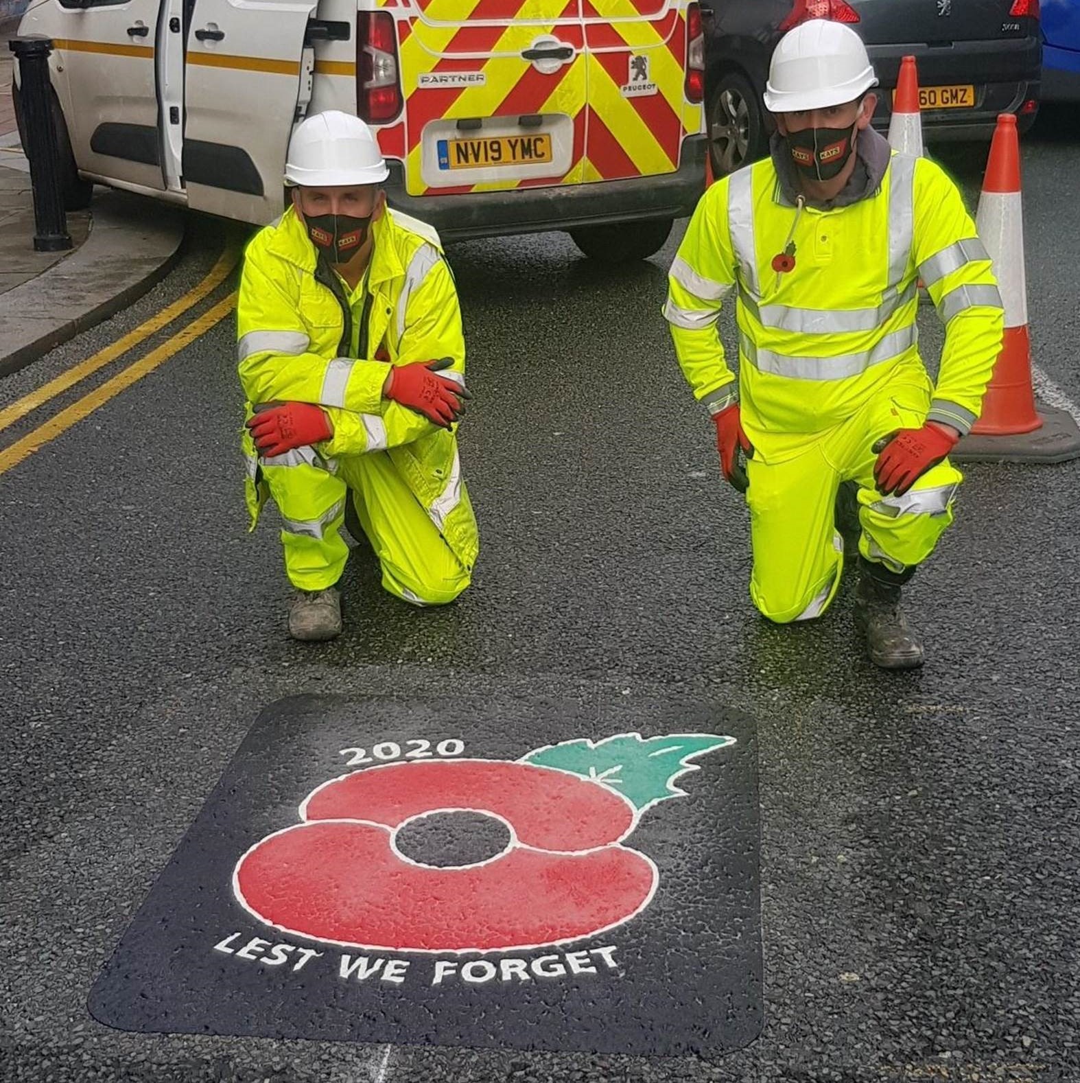 Essex Highways pays its own tribute for Remembrance Day in Army garrison town outside Colchester Town Hall