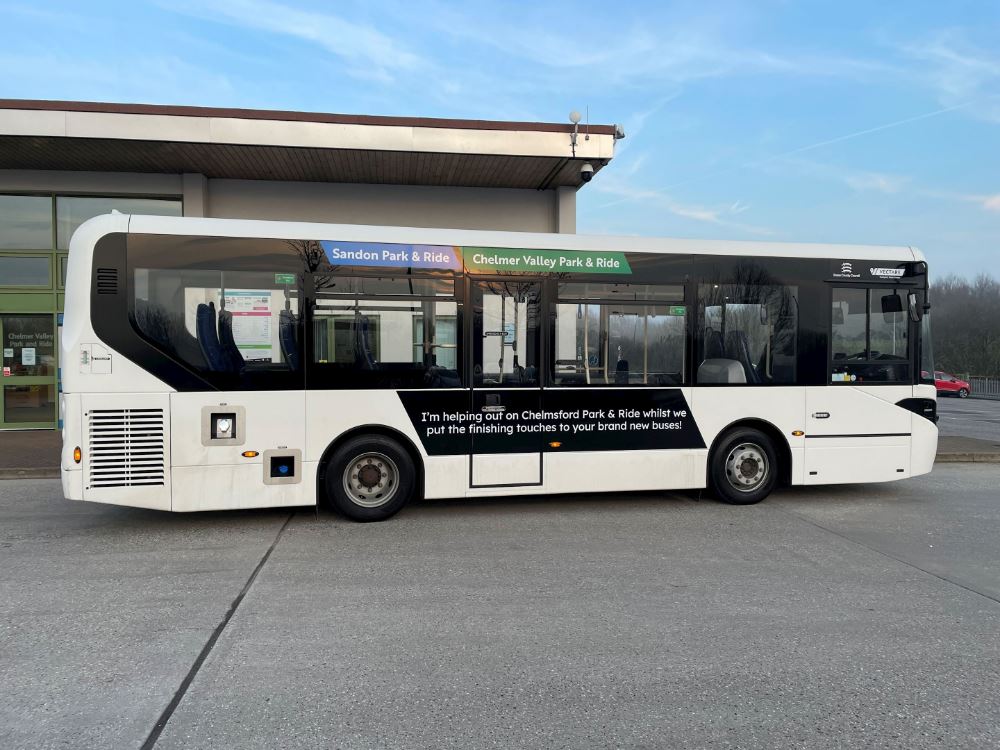 Temporary Chelmsford Park and Ride buses